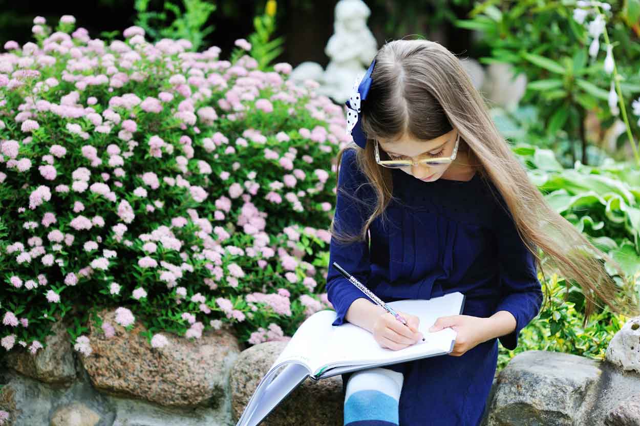 Girl Writing a Story
