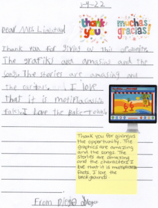 letter5 from Student online Times Alive