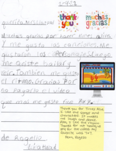 letter8 from Student online Times Alive