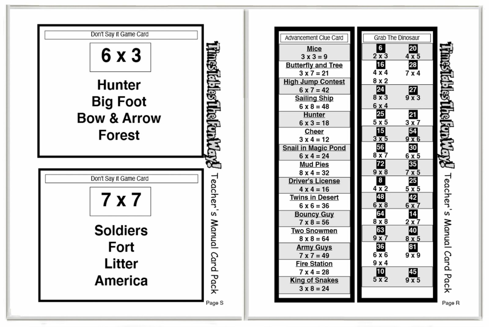 Times Tables the Fun Way Teacher's Manual - City Creek Press, Inc.